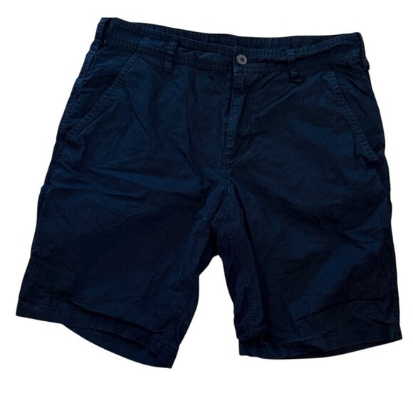 Mens Tentree Shorts Black Organic Cotton & Hemp Blend Chino Size 32 - Picture 1 of 8